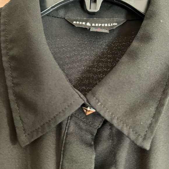Rock & Republic Sheer Black Blouse - Picture 2 of 4